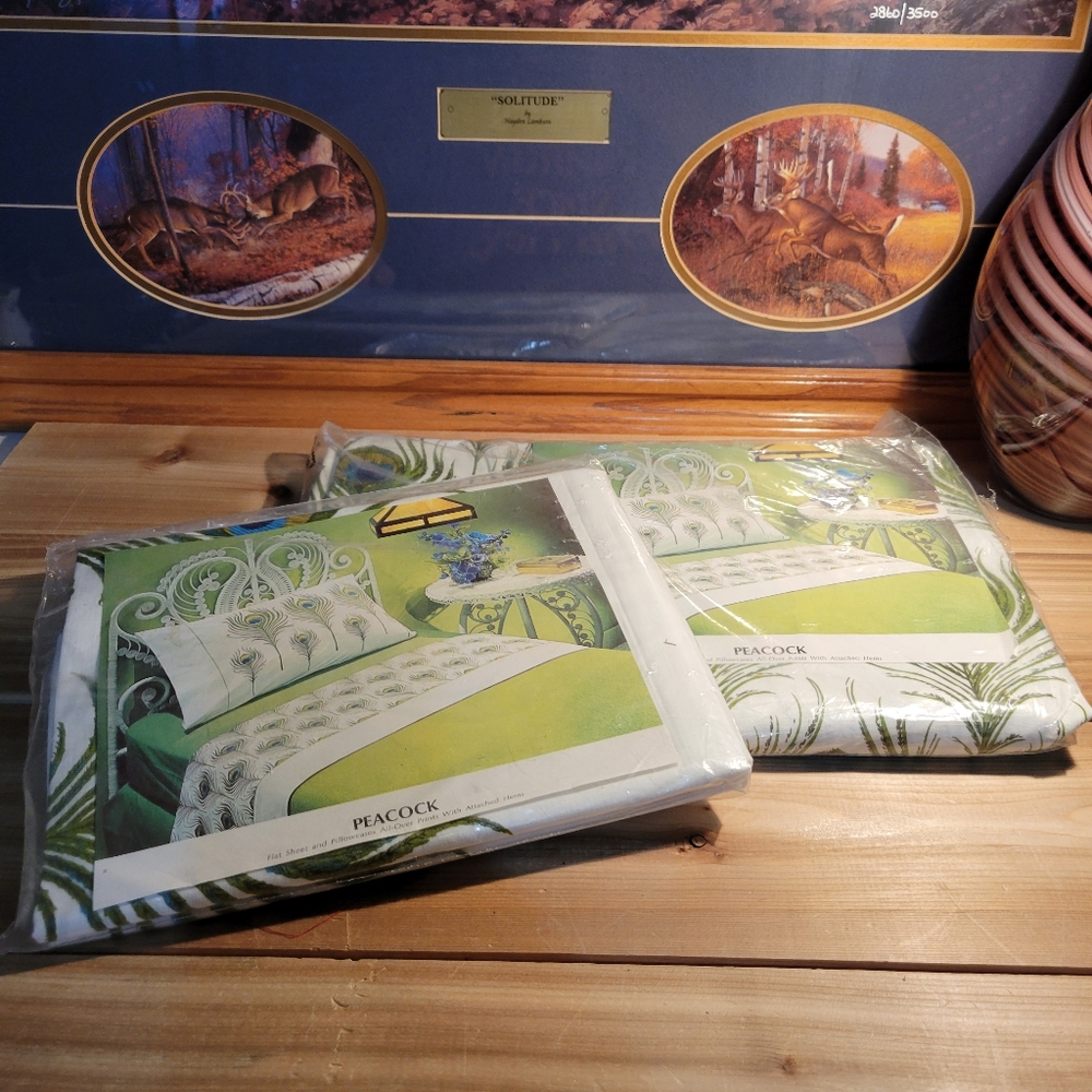 Vintage Stevens Fabrics Flat Sheet and Pillowcases